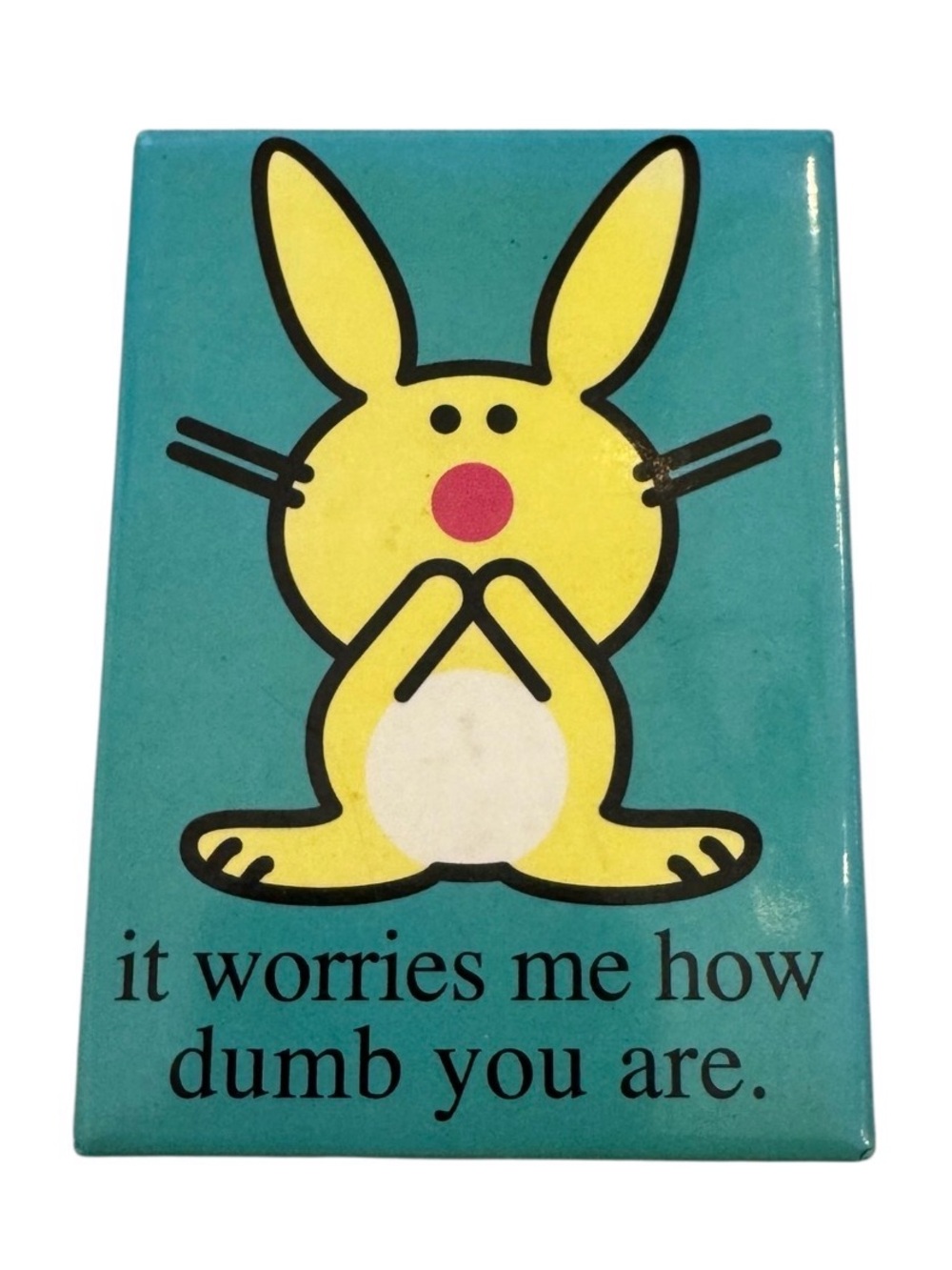 Vintage It’s Happy Bunny rare magnet collectible nostalgia Y2K gift